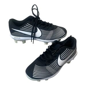Nike Lunarlon A07918-002 Black White Softball Cleat Women’s Big Girls Size 8.5